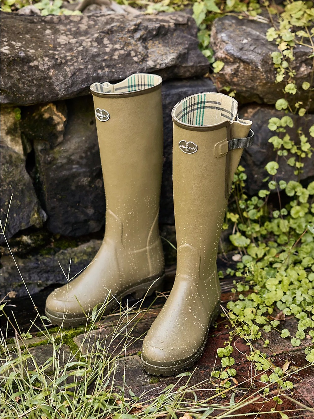Le Chameau Olive Green Tall Rain Boots